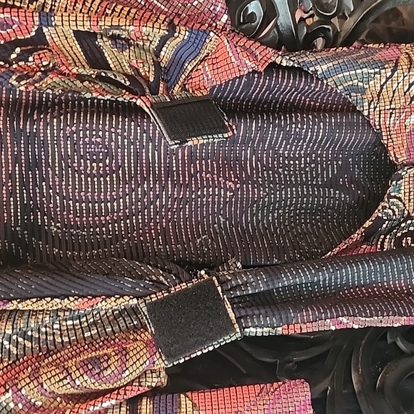 🔥Janine of London Metallic Mosaic + Gold Dress Sz Small Made in Italy 🇮🇹 - Picture 13 of 16